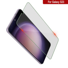 Load image into Gallery viewer, Galaxy S23 Punkcase Glass SHIELD es un protector de pantalla de vidrio templado de 0.33mm de grosor y dureza 9H, en color blanco.
