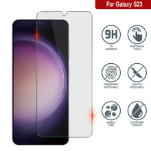 Load image into Gallery viewer, Samsung Galaxy S23 Punkcase Glass SHIELD - Protector de pantalla de vidrio templado en color dorado, de 0,33 mm de grosor y resistencia 9H.
