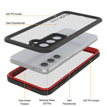 Cargar imagen en el visor de la galería, Galaxy S23+ Plus a prueba de agua/ golpes/ nieve [Serie Extrema] Funda protectora de pantalla delgada [Rojo]

