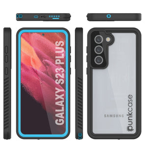 Galaxy S23+ Plus a prueba de agua/ golpes/ nieve/ suciedad [Serie Extrema] Funda delgada [Azul Claro]
