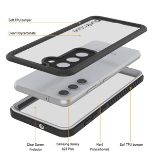Galaxy S23+ Plus a prueba de agua, golpes, nieve y suciedad [Serie Extrema] Funda Punkcase Slim [Blanca].