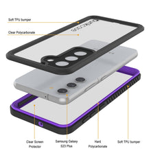 Cargar imagen en el visor de la galería, Galaxy S23+ Plus a prueba de agua y golpes [Serie Extreme] Funda protectora de pantalla delgada [Morado]
