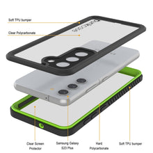 Cargar imagen en el visor de la galería, Galaxy S23+ Plus resistente al agua/ a prueba de golpes [Serie Extrema] Funda protectora de pantalla [Verde Claro]
