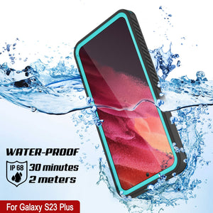 Galaxy S23+ Plus resistente al agua / a prueba de golpes / a prueba de nieve [Serie Extrema] Funda protectora de pantalla [Turquesa]