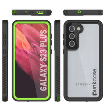 Cargar imagen en el visor de la galería, Galaxy S23+ Plus resistente al agua/ a prueba de golpes [Serie Extrema] Funda protectora de pantalla [Verde Claro]
