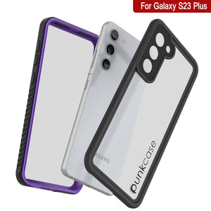 Galaxy S23+ Plus a prueba de agua y golpes [Serie Extreme] Funda protectora de pantalla delgada [Morado]