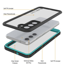 Cargar imagen en el visor de la galería, Galaxy S23+ Plus resistente al agua / a prueba de golpes / a prueba de nieve [Serie Extrema] Funda protectora de pantalla [Turquesa]

