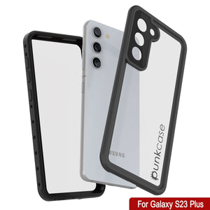 Funda impermeable Galaxy S23+ Plus PunkCase StudStar transparente delgada 6.6 pies bajo el agua IP68 a prueba de golpes/nieve