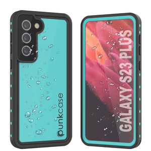 Funda al agua PunkCase StudStar Teal del Galaxy S23+ Plus, delgada, resistente a 6.6 pies sumergidos bajo el agua, resistente a golpes/nieve IP68.
