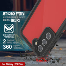 Cargar imagen en el visor de la galería, Funda impermeable Galaxy S23+ Plus PunkCase StudStar Red delgada de 6.6 pies resistente al agua IP68 a prueba de golpes/nieve.
