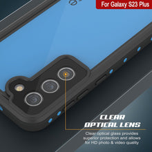 Cargar imagen en el visor de la galería, Funda impermeable Galaxy S23+ Plus PunkCase StudStar Light Blue delgada de 6.6 pies bajo el agua IP68 a prueba de golpes.
