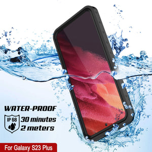Funda impermeable Galaxy S23+ Plus PunkCase StudStar transparente delgada 6.6 pies bajo el agua IP68 a prueba de golpes/nieve