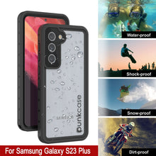 Cargar imagen en el visor de la galería, Funda impermeable Galaxy S23+ Plus PunkCase StudStar transparente delgada 6.6 pies bajo el agua IP68 a prueba de golpes/nieve
