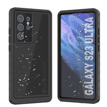 Cargar imagen en el visor de la galería, Carcasa resistente al agua Galaxy S23 Ultra PunkCase StudStar negra delgada 6.6ft a prueba de agua IP68 resistente a impactos/nieve.
