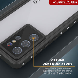 Carcasa impermeable Galaxy S23 Ultra, modelo Punkcase StudStar White, delgada y resistente al agua hasta 6.6 pies de profundidad, certificación IP68 a prueba de golpes/nieve.