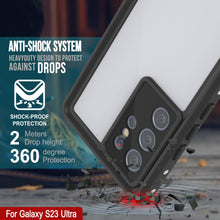 Cargar imagen en el visor de la galería, Carcasa impermeable Galaxy S23 Ultra, modelo Punkcase StudStar White, delgada y resistente al agua hasta 6.6 pies de profundidad, certificación IP68 a prueba de golpes/nieve.
