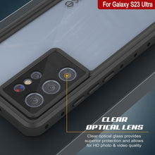 Cargar imagen en el visor de la galería, Estuche al agua PunkCase StudStar Clear Thin para Galaxy S23 Ultra, resistente bajo el agua resistente hasta 6.6 pies, IP68 a prueba de golpes/nieve.
