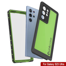 Cargar imagen en el visor de la galería, Funda al agua Galaxy S23 Ultra PunkCase StudStar, color verde claro, delgada y resistente a los golpes de 6.6 pies bajo el agua, con certificación IP68.
