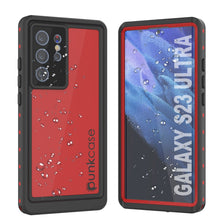 Cargar imagen en el visor de la galería, Funda resistente al agua Galaxy S23 Ultra PunkCase StudStar Red Thin 6.6ft, a prueba de agua hasta IP68, resistente a los golpes/nieve.
