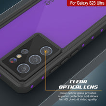 Cargar imagen en el visor de la galería, Carcasa resistente al agua Galaxy S23 Ultra PunkCase StudStar morada delgada, que soporta hasta 6.6 pies bajo el agua, es a prueba de golpes/nieve con certificación IP68.
