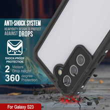 Cargar imagen en el visor de la galería, Funda al agua Galaxy S23, Punkcase StudStar en color blanco delgado, sumergible hasta 6.6 pies de profundidad, resistente a los golpes/nieve con certificación IP68.
