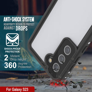Funda al agua Galaxy S23, Punkcase StudStar en color blanco delgado, sumergible hasta 6.6 pies de profundidad, resistente a los golpes/nieve con certificación IP68.