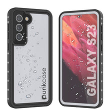 Cargar imagen en el visor de la galería, Funda al agua Galaxy S23, Punkcase StudStar en color blanco delgado, sumergible hasta 6.6 pies de profundidad, resistente a los golpes/nieve con certificación IP68.
