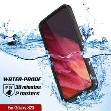 Cargar imagen en el visor de la galería, Estuche impermeable Galaxy S23 PunkCase StudStar Clear Thin resistente a golpes/nieve, sumergible hasta 6.6 pies, IP68.

