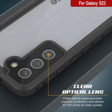 Cargar imagen en el visor de la galería, Estuche impermeable Galaxy S23 PunkCase StudStar Clear Thin resistente a golpes/nieve, sumergible hasta 6.6 pies, IP68.
