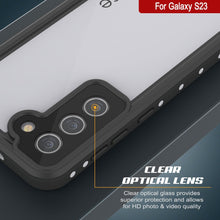 Cargar imagen en el visor de la galería, Funda al agua Galaxy S23, Punkcase StudStar en color blanco delgado, sumergible hasta 6.6 pies de profundidad, resistente a los golpes/nieve con certificación IP68.
