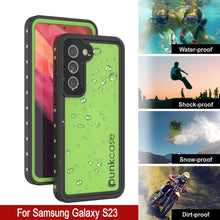 Cargar imagen en el visor de la galería, Estuche al agua Galaxy S23 PunkCase StudStar Light Green delgado de 6.6 pies de profundidad bajo el agua, resistente a golpes IP68.
