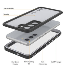 Cargar imagen en el visor de la galería, Funda al agua Galaxy S23, Punkcase StudStar en color blanco delgado, sumergible hasta 6.6 pies de profundidad, resistente a los golpes/nieve con certificación IP68.
