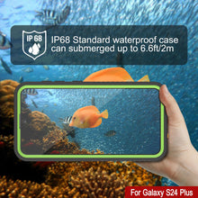 Load image into Gallery viewer, Funda impermeable para Galaxy S24+ Plus PunkCase StudStar verde claro fina de 2 m sumergible IP68 a prueba de golpes
