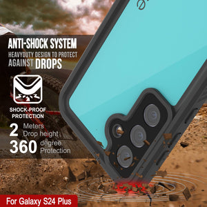 Funda impermeable para Galaxy S24+ Plus PunkCase StudStar Teal Thin 6.7ft Underwater IP68 a prueba de golpes y nieve