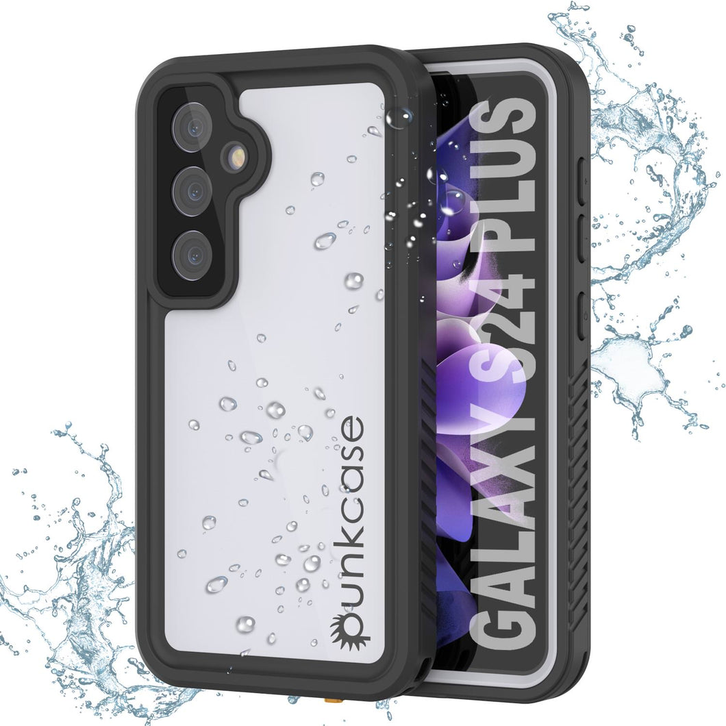 Funda impermeable para Galaxy S24+ Plus, Punkcase StudStar, delgada, blanca, de 2 m, resistente al agua, IP68, a prueba de golpes y nieve