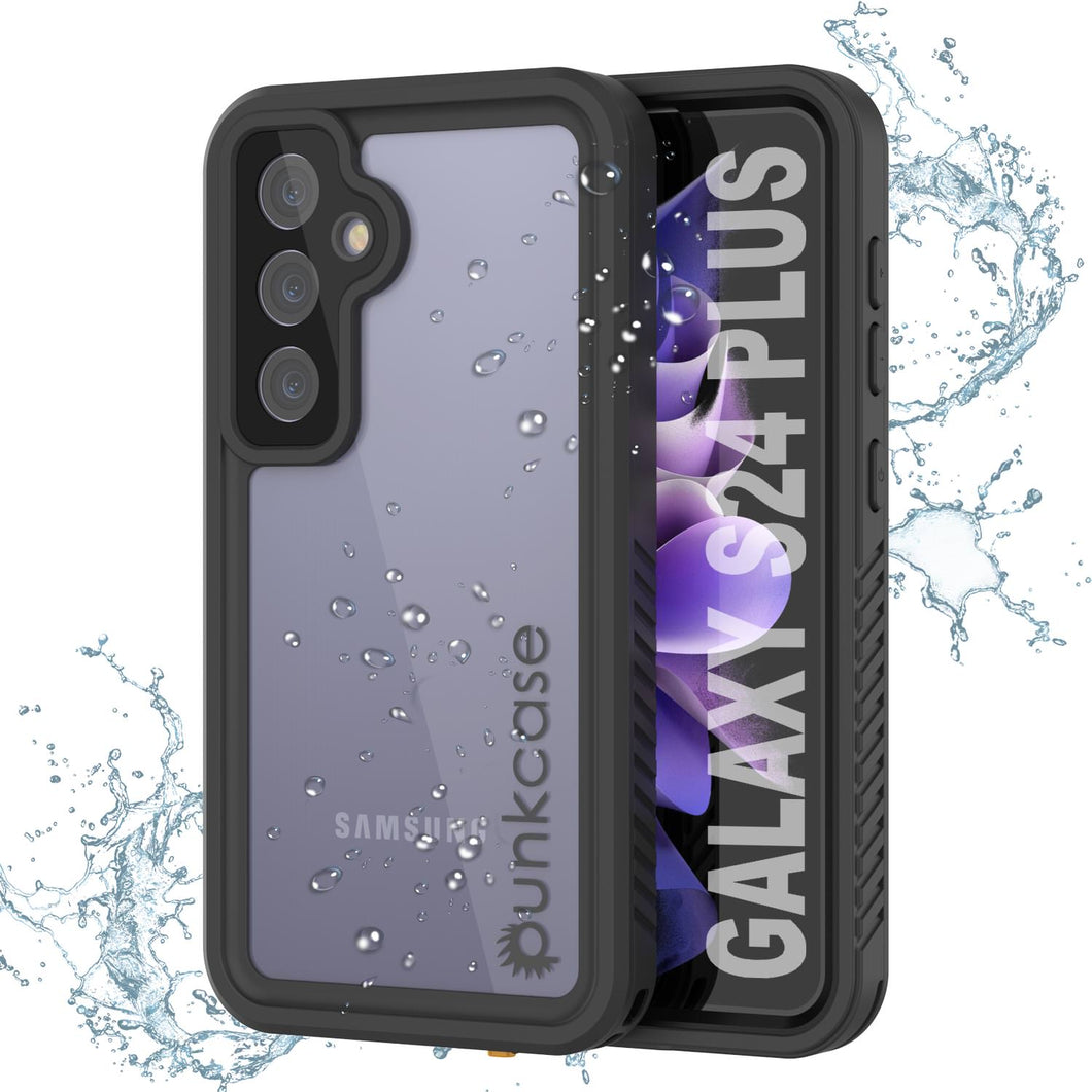 Funda impermeable para Galaxy S24+ Plus PunkCase StudStar transparente fina de 2 m sumergible IP68 a prueba de golpes y nieve