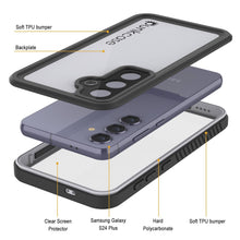 Load image into Gallery viewer, Funda impermeable para Galaxy S24+ Plus, Punkcase StudStar, delgada, blanca, de 2 m, resistente al agua, IP68, a prueba de golpes y nieve
