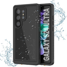 Cargar imagen en el visor de la galería, Funda impermeable para Galaxy S24 Ultra PunkCase StudStar negra fina de 2 m, resistente al agua, IP68, a prueba de golpes y nieve
