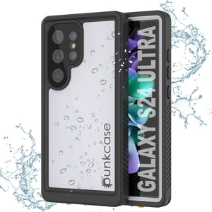 Funda impermeable para Galaxy S24 Ultra, Punkcase StudStar, delgada, blanca, de 6,6 pies, resistente al agua, IP68, a prueba de golpes y nieve