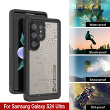 Load image into Gallery viewer, Funda impermeable para Galaxy S24 Ultra PunkCase StudStar transparente fina de 6,6 pies, resistente al agua IP68, a prueba de golpes y nieve
