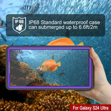 Load image into Gallery viewer, Funda impermeable para Galaxy S24 Ultra PunkCase StudStar Purple Thin 6.6ft Underwater IP68 a prueba de golpes y nieve
