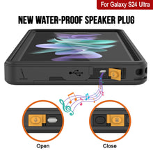 Load image into Gallery viewer, Funda impermeable para Galaxy S24 Ultra PunkCase StudStar transparente fina de 6,6 pies, resistente al agua IP68, a prueba de golpes y nieve
