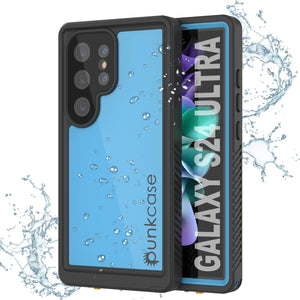 Funda impermeable para Galaxy S25 Ultra PunkCase StudStar azul claro fina de 6,6 pies sumergible IP68 a prueba de golpes