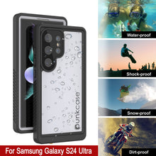 Load image into Gallery viewer, Funda impermeable para Galaxy S24 Ultra, Punkcase StudStar, delgada, blanca, de 6,6 pies, resistente al agua, IP68, a prueba de golpes y nieve
