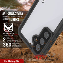 Cargar imagen en el visor de la galería, Funda impermeable para Galaxy S24, Punkcase StudStar, delgada, blanca, de 6,2 pies, resistente al agua, IP68, a prueba de golpes y nieve
