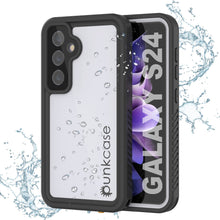 Cargar imagen en el visor de la galería, Funda impermeable para Galaxy S24, Punkcase StudStar, delgada, blanca, de 6,2 pies, resistente al agua, IP68, a prueba de golpes y nieve
