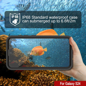 Funda impermeable para Galaxy S25 PunkCase StudStar transparente fina de 6,2 pies, resistente al agua IP68, a prueba de golpes y nieve