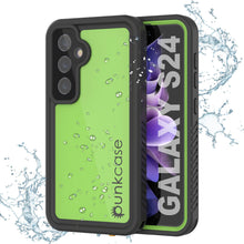 Load image into Gallery viewer, Funda impermeable para Galaxy S24 PunkCase StudStar verde claro fina de 6,2 pies submarina IP68 a prueba de golpes
