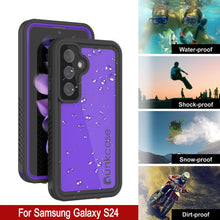 Load image into Gallery viewer, Funda impermeable para Galaxy S24 PunkCase StudStar Purple Thin 6.2ft Underwater IP68 a prueba de golpes y nieve
