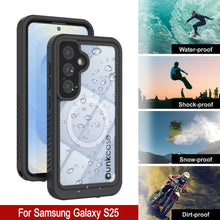Load image into Gallery viewer, Funda impermeable para Galaxy S25, Punkcase [Extreme Mag Series] Armor Cover con protector de pantalla incorporado [Negro]

